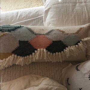 Anthropologie throw with matching pillow